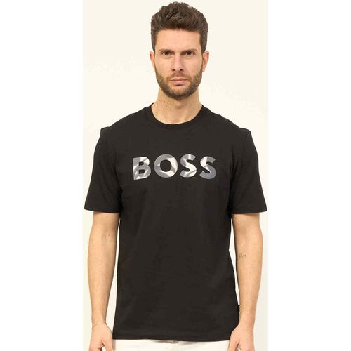 T-shirt & Polo T-shirt uomo con logo argentato - Boss - Modalova