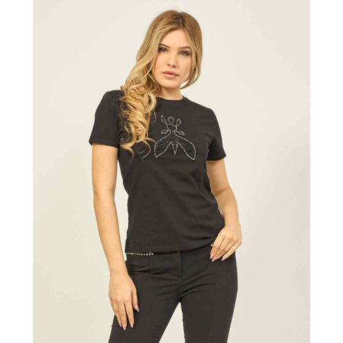 T-shirt & Polo T-shirt nera girocollo con logo - Patrizia pepe - Modalova