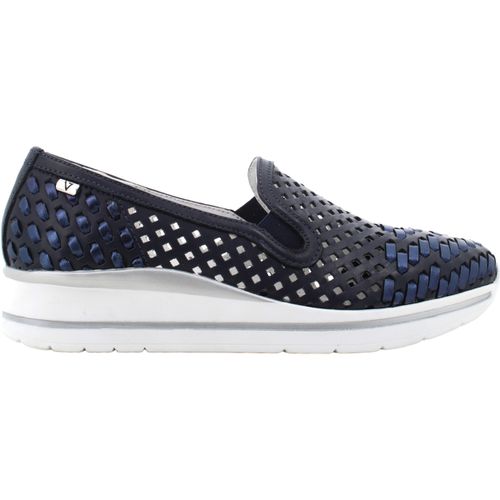 Sneakers basse donna mocassino con zeppa 36392 NAVY - Valleverde - Modalova