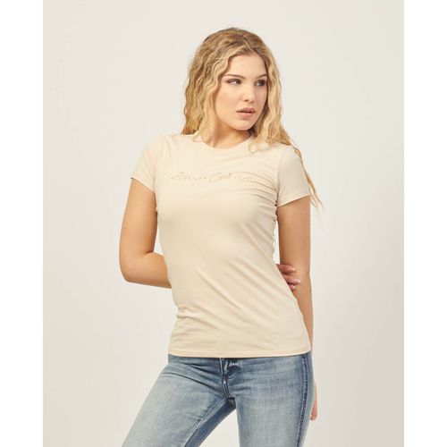 T-shirt & Polo T-shirt slim fit con logo glitter - EAX - Modalova