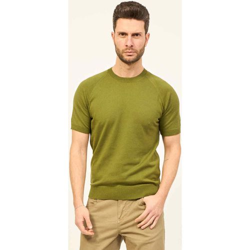 Maglione T-shirt girocollo in cotone con costine - Gran sasso - Modalova