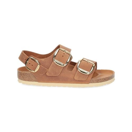 Sandali Milano 1024067 Big Buckle cognac Oiled Leather - Birkenstock - Modalova