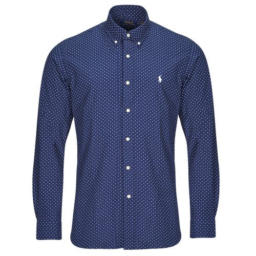 Camicia a maniche lunghe CHEMISE AJUSTEE EN POPLINE DE COTON COL BOUTONNE - Polo ralph lauren - Modalova