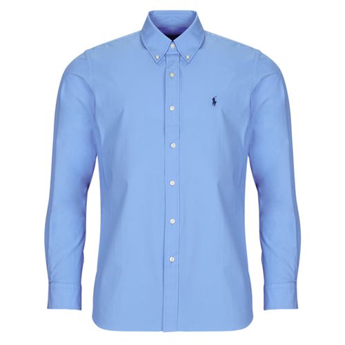 Camicia a maniche lunghe CHEMISE COUPE DROITE EN POPLINE DE COTON COL BOUTONNE - Polo ralph lauren - Modalova