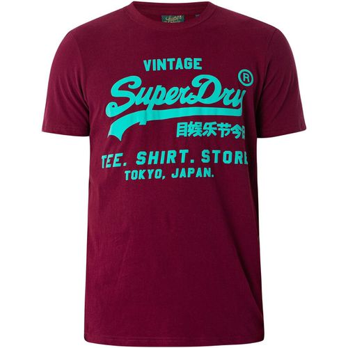 T-shirt T-shirt con logo vintage al neon - Superdry - Modalova