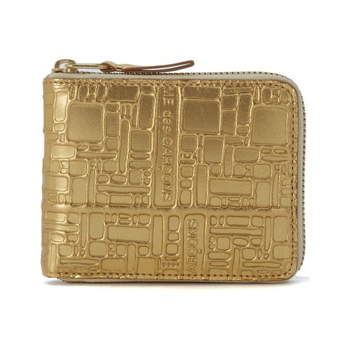 Portafoglio Portafoglio Wallet Comme Des Garçons in pelle oro con - Comme Des Garcons - Modalova