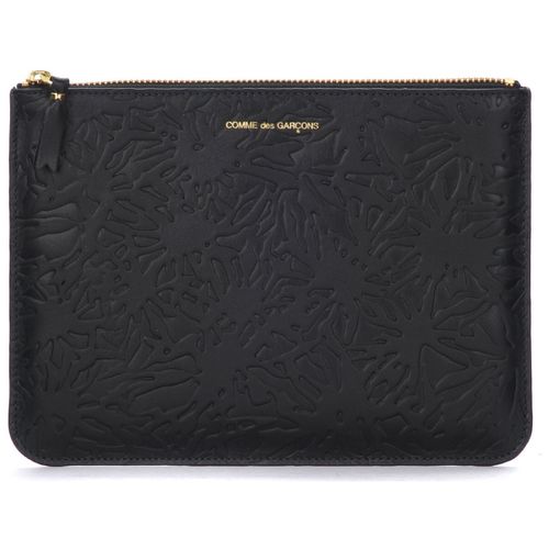 Portafoglio Pochette Comme Des Garçons Wallet Embossed Forest nera - Comme Des Garcons - Modalova