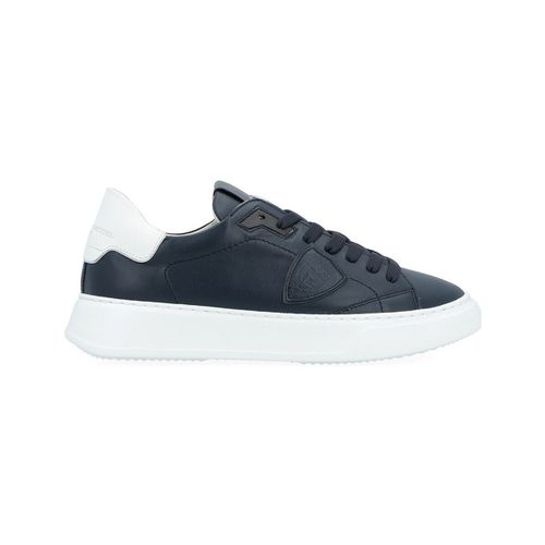 Sneakers Sneaker Temple in pelle blu - Philippe Model - Modalova