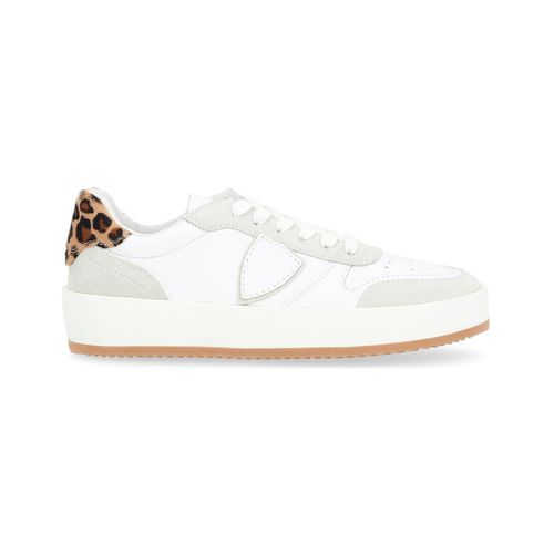 Sneakers Sneaker Nice bianca e animalier - Philippe Model - Modalova