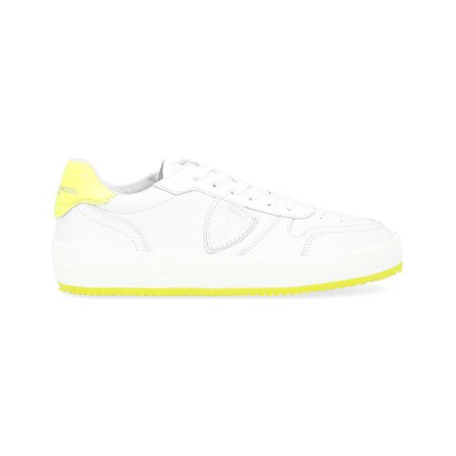Sneakers Sneaker da uomo Nice bianca e giallo fluo - Philippe Model - Modalova