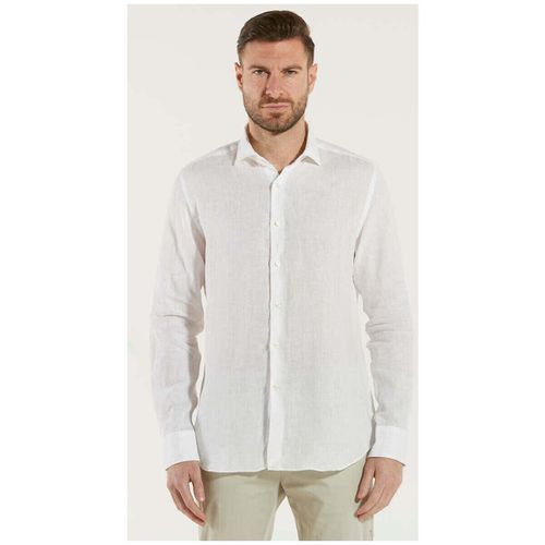 Camicia a maniche lunghe camicia in lino bianca - Xacus - Modalova