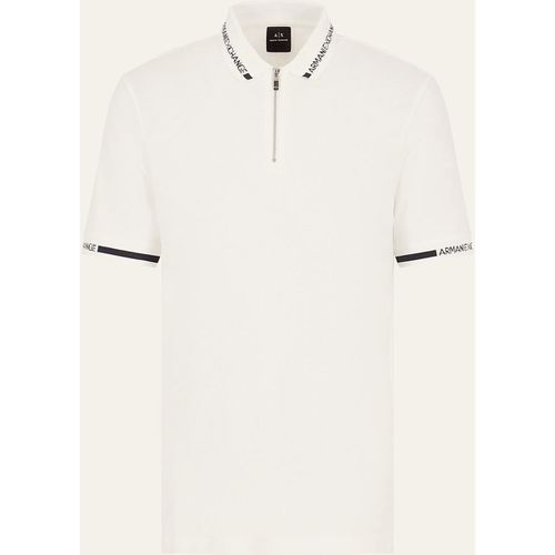 T-shirt & Polo Polo uomo AX regular fit in piquet con tape logo - EAX - Modalova