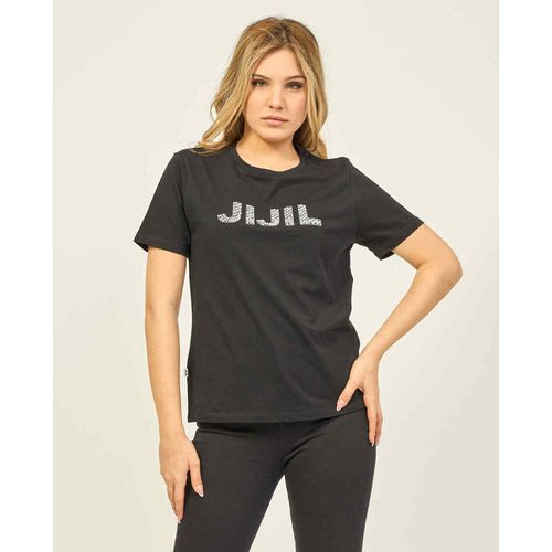 T-shirt & Polo T-shirt in cotone con logo con strass - Jijil - Modalova