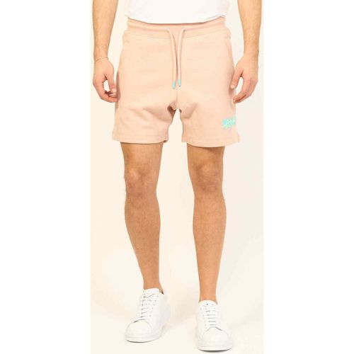 Pantaloni corti Bermuda uomo con logo effetto gocciolante - Boss - Modalova