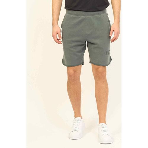 Pantaloni corti Bermuda in jersey di cotone con logo - EAX - Modalova