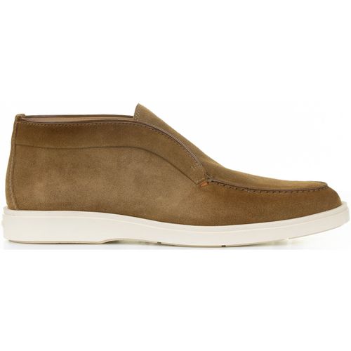 Sneakers alte Polacco in suede marrone e fondo gomma - Santoni - Modalova