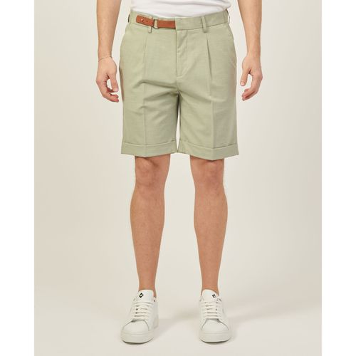 Pantaloni corti Bermuda uomo in misto viscosa con cintura - Gazzarrini - Modalova