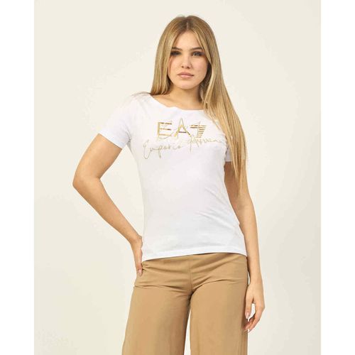 T-shirt & Polo T-shirt girocollo Logo Series in cotone stretch - Emporio Armani EA7 - Modalova