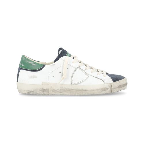 Sneakers Sneaker Paris X bianca, verde e blu - Philippe Model - Modalova