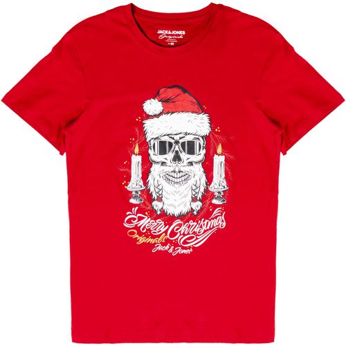 Polo maniche lunghe JORCLAUS TEE SS CREW NECK XMAS - 12221422 - Jack & jones - Modalova