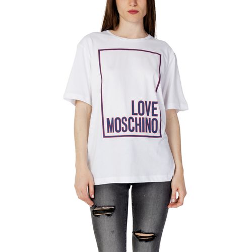 T-shirt STAMPA LOGO BOX W 4 F87 52 M 4405 - Love Moschino - Modalova