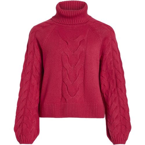 Maglione VIOA L/S CABLE ROLLNECK KNIT TOP/PB 14087553 - Vila - Modalova