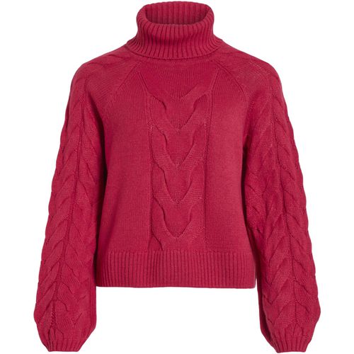 Maglione VIOA L/S CABLE ROLLNECK KNIT TOP/PB 14087553 - Vila - Modalova