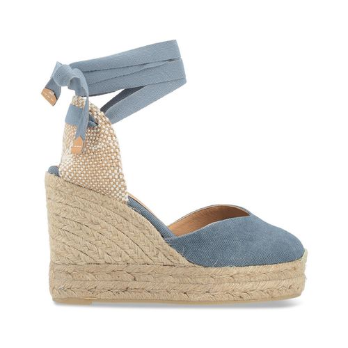 Sandali Espadrillas Castañer Chiara in tessuto colore azzurro - Castaner - Modalova