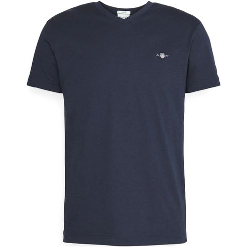 T-shirt Slim Shield V-Neck Tee - Gant - Modalova