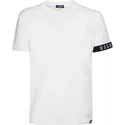 T-shirt & Polo tshirt bianca logo stripe - Dsquared - Modalova