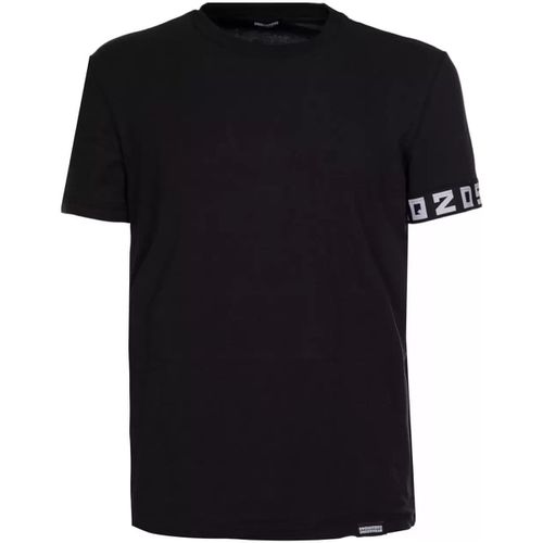 T-shirt & Polo tshirt nera stripe logo - Dsquared - Modalova