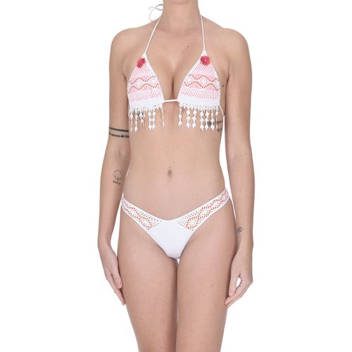Costume a due pezzi Bikini con inserti in ecopelle traforata CST00003001AE - Pin-Up Stars - Modalova