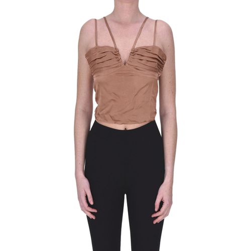 Top Top cropped in satin lavorato TPT00003092AE - Sessun - Modalova