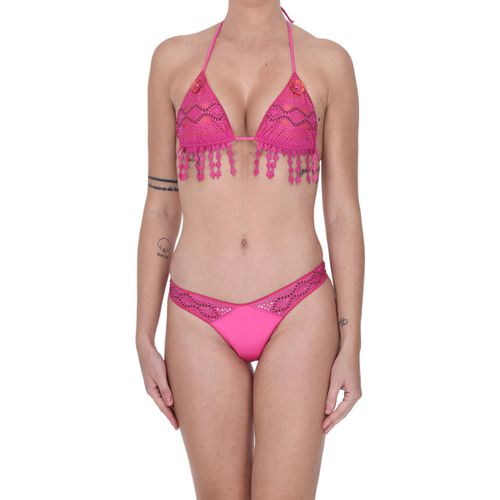 Costume a due pezzi Bikini con inserti in ecopelle CST00003004AE - Pin-Up Stars - Modalova
