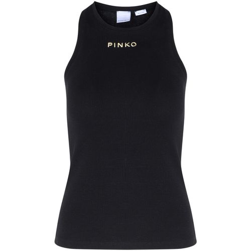 T-shirt & Polo Top a costine nero - Pinko - Modalova