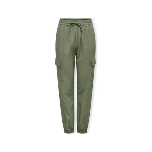 Pantaloni Noos Caro Pull Up Trousers - Oil Green - Only - Modalova