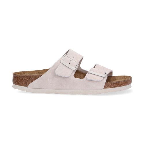 Scarpe ciabatta Arizona camoscio panna - Birkenstock - Modalova