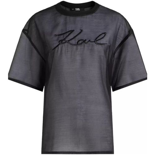 T-shirt & Polo tshirt nera organza - Karl Lagerfeld - Modalova