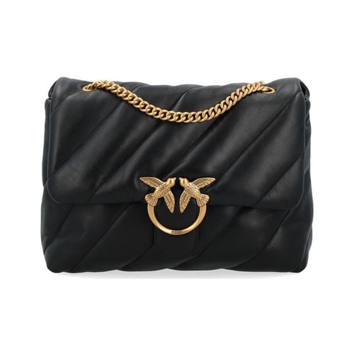 Borsa a spalla Borsa Big Love Puff in nappa nero - Pinko - Modalova