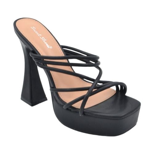 Sandali Sandalo tacco donna platform in pelle con plateau alto 3,5 - Malu Shoes - Modalova