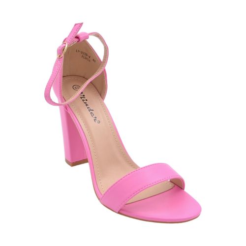 Sandali Sandalo alto donna in pelle fucsia tacco doppio 10 cm cinturino - Malu Shoes - Modalova