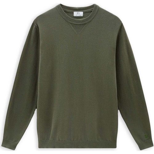 Felpa Woolrich Logo Crewneck Verde - Woolrich - Modalova