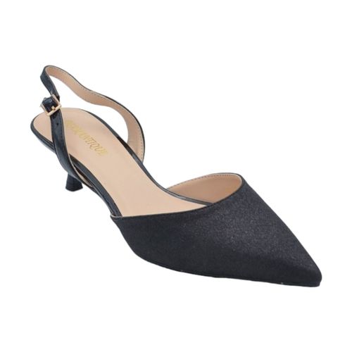 Scarpe Scarpa decollete' donna a punta slingback satinato con tac - Malu Shoes - Modalova