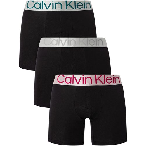 Mutande uomo Confezione da 3 slip boxer in acciaio riconsiderati - Calvin Klein Jeans - Modalova