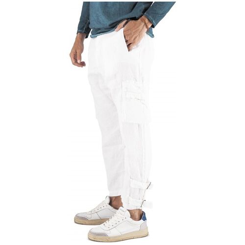 Jeans Pantalone Cargo In Lino - Never Enough - Modalova