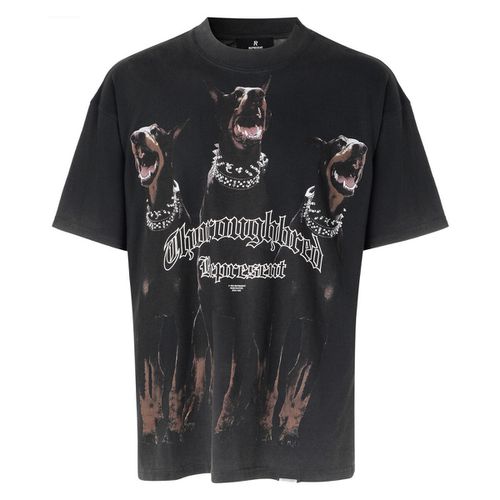 T-shirt & Polo T-Shirt Thoroughbred nero effetto vintage - Represent - Modalova