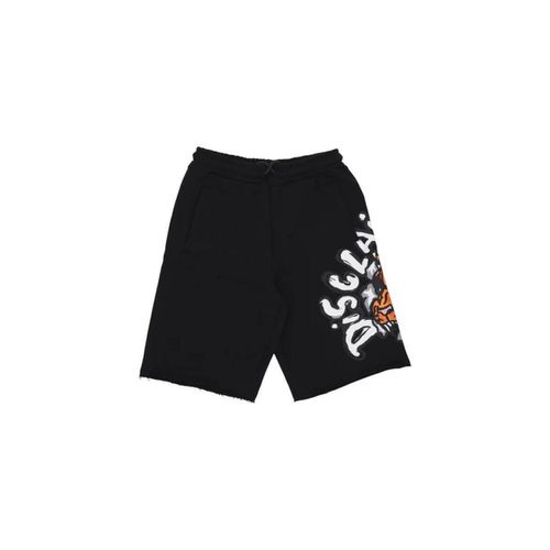 Pantaloni corti Bermuda in felpa con stampa logo sul davanti 24EDS54449 - Disclaimer - Modalova