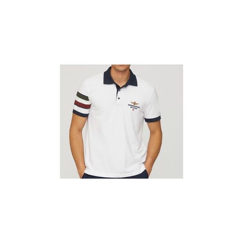 T-shirt & Polo Polo In Piquè Con Inserto Tricolore - Aeronautica militare - Modalova