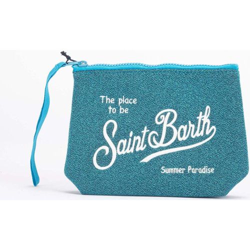 Borsa Shopping pochette aline lurex azzurra - Mc2 Saint Barth - Modalova