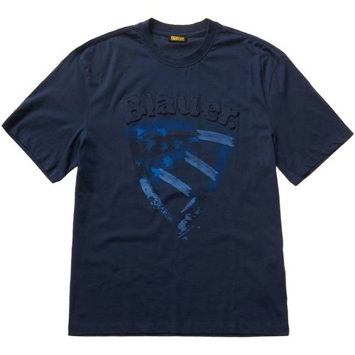 T-shirt & Polo T-shirt navy in cotone - Blauer - Modalova